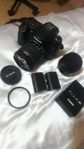 Canon 70D + lente 50mm e bateria extra
