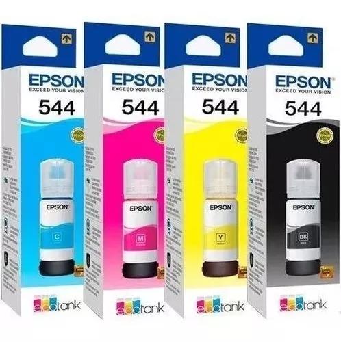 Kit Tinta Original Epson L3150 L3110 T544 3150 3110 B/c/y/m