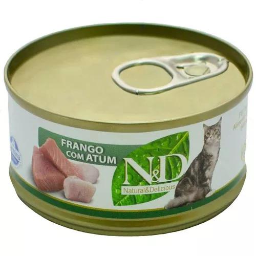 Ração Farmina N & D Úmida De Frango E Atum Para Gatos -