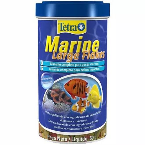 Ração Tetra Marine Large Flakes 80g Peixes Marinhos
