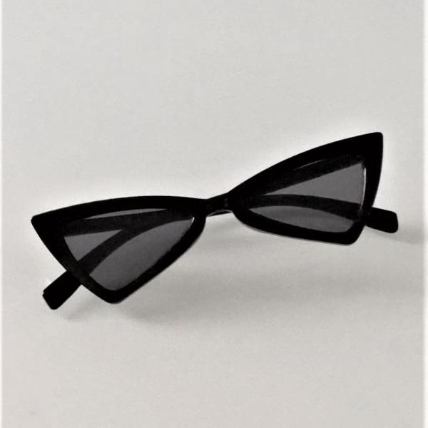 culos cat eye triangular vintage preto