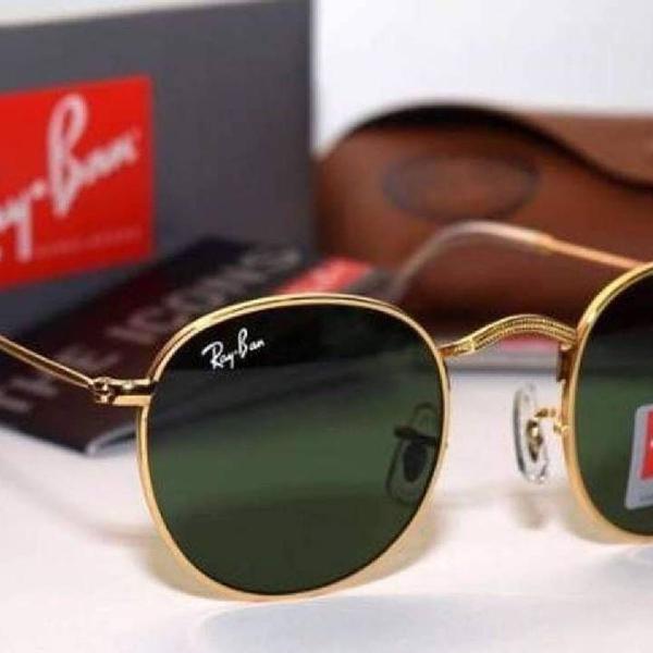 culos rayban round metal verde