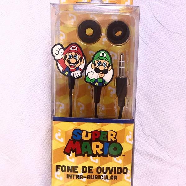 fone de ouvido super mario