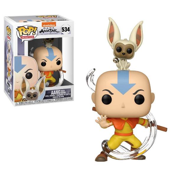 funko pop! aang with momo 534 - avatar - original