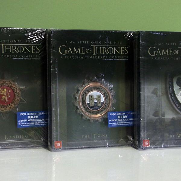 game of thrones steelbook blu-ray - temporadas 2, 3 e 4