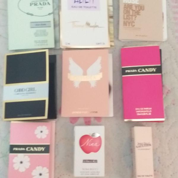 kit com 10 amostras novas e originais