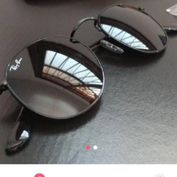 lindo óculos Ray Ban round, lentes de cristal, com