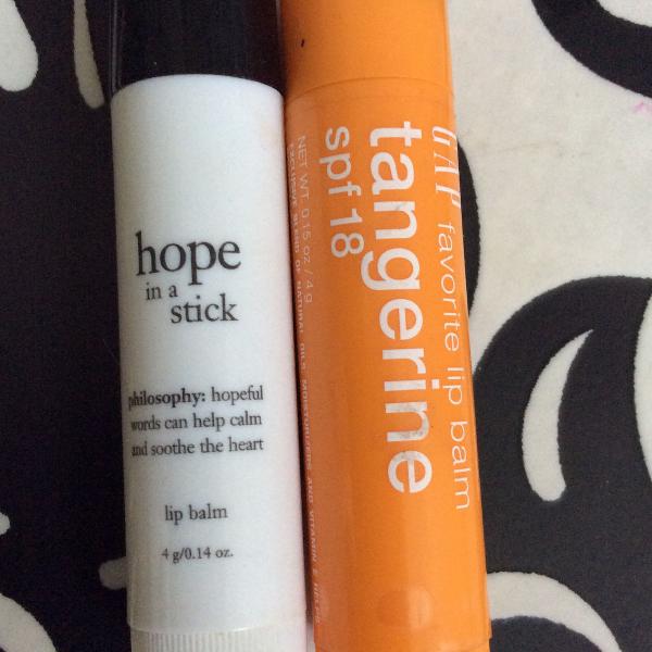 lip balm gap laranja e philosophy hope in a stick