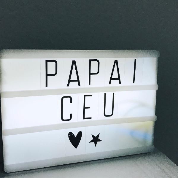 luminária com letras