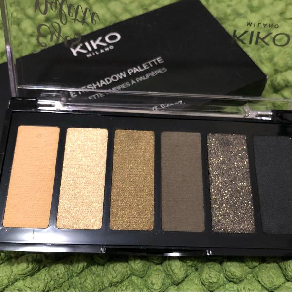 paleta de sombras em tons dourados kiko cosmetics