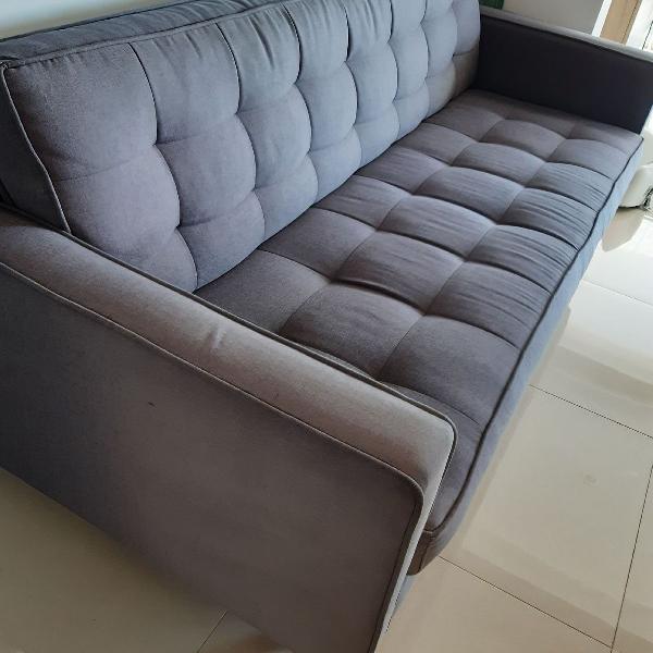 sofa em linho cinza