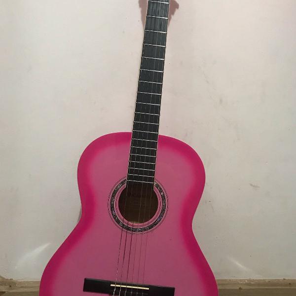 violão giannini estudo rosa