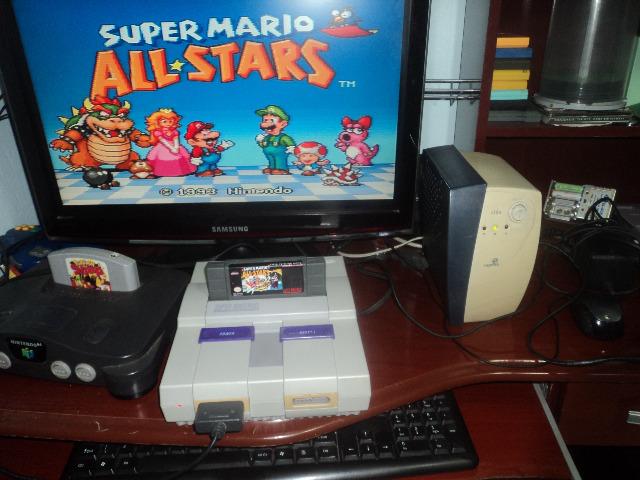 Super Nintendo com Mario All Stars