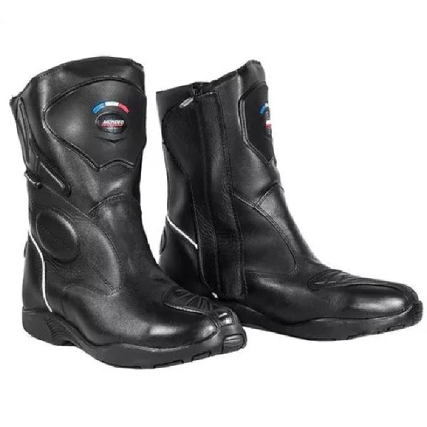 Bota Proteção Moto Mondeo Masculina Couro Leather Dry Evo3