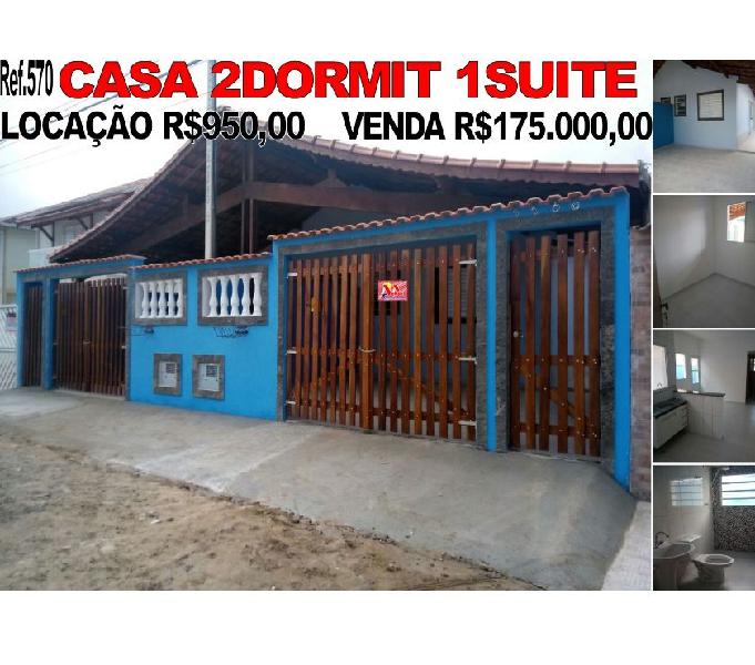 Casa 2dormit Locação R$950,00 Venda R$175.000,00 em