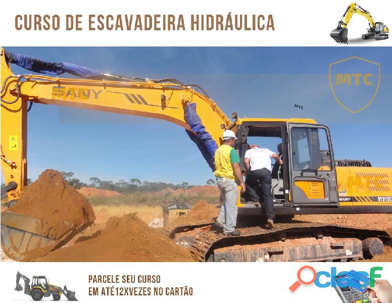 Curso de Escavadeira Hidráulica, retroescavadeira, pá