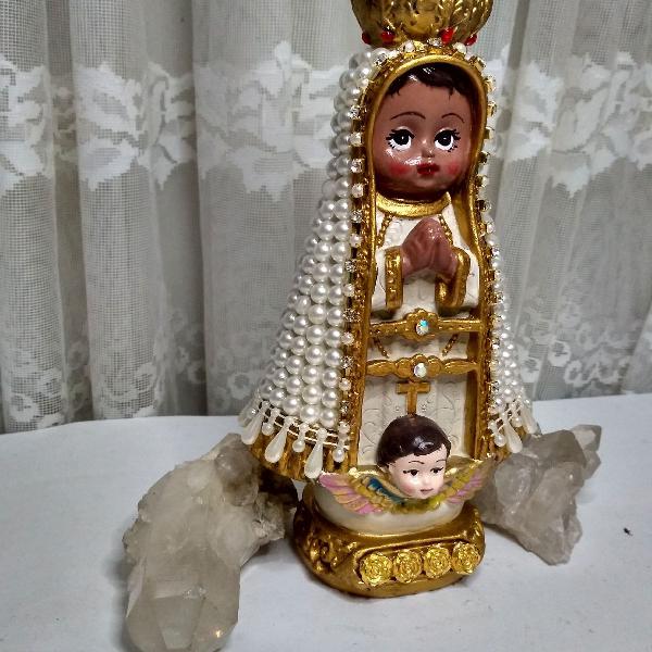 Nossa Senhora Aparecida baby em pérolas