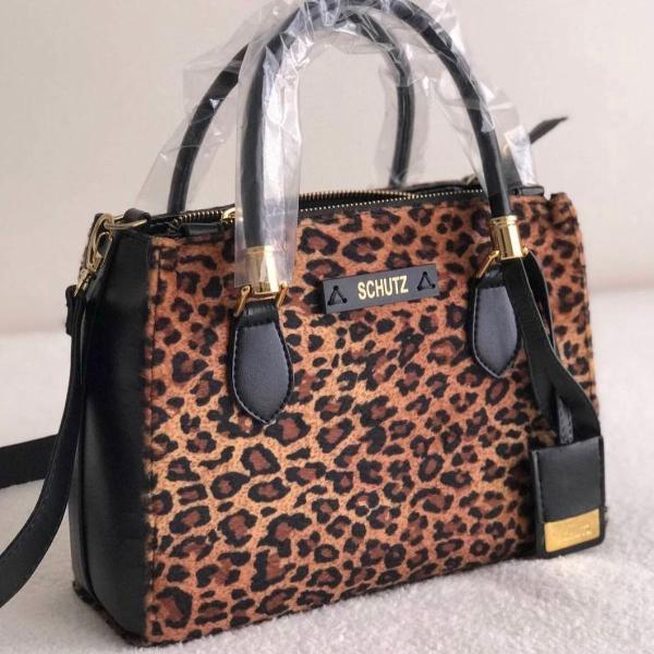 bolsa schutz lorena animal print nova