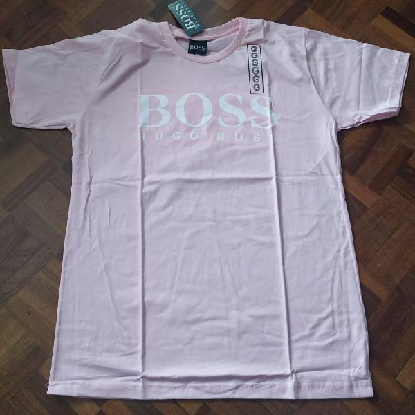 camiseta Hugo Boss manga curta rosa