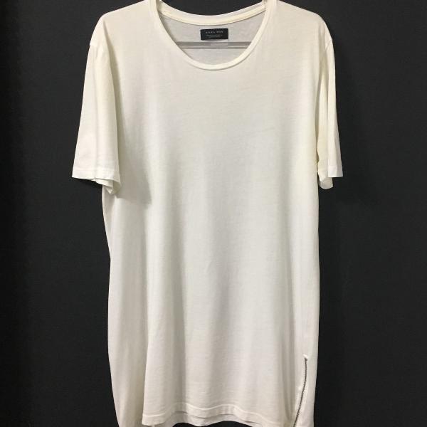 camiseta alongada (longline) zara