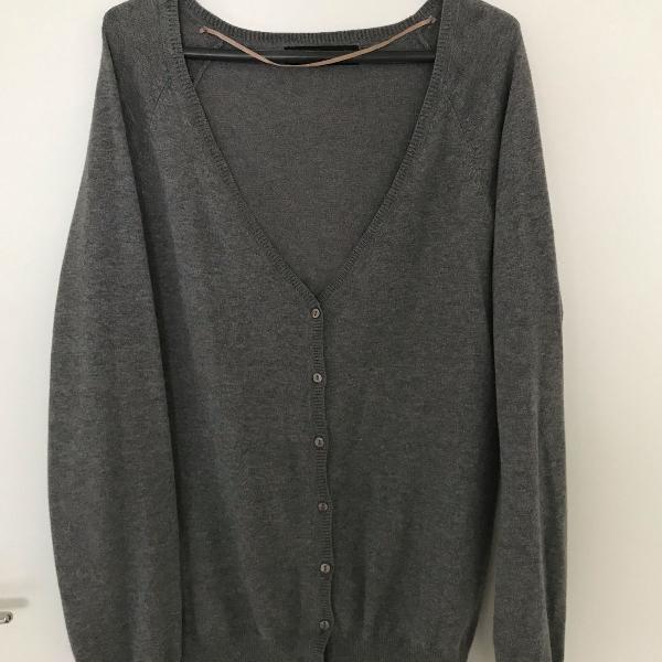 cardigan zara cinza quentinho