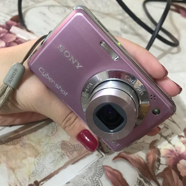 câmera digital sony cyber shot rosa