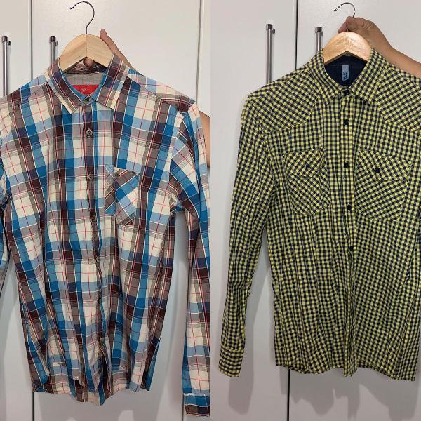 combo - duas camisas xadrez pelo preço de uma!