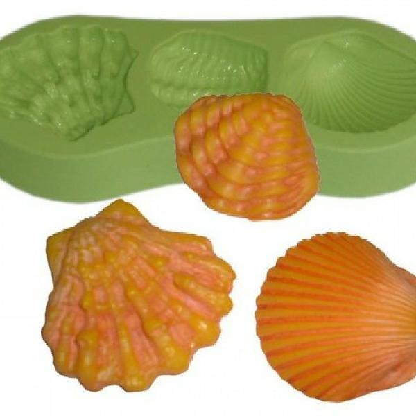 forma de silicone conchas do mar