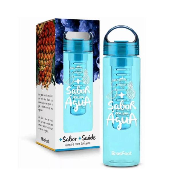 garrafa squeeze plastica infusor +sabor em sua agua