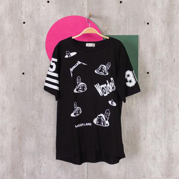 t-shirt preta metallica