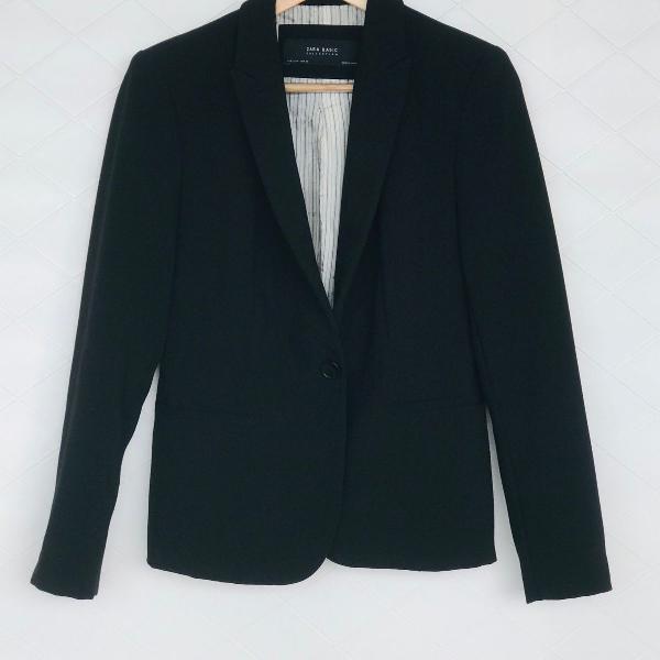 zara blazer preto clássico