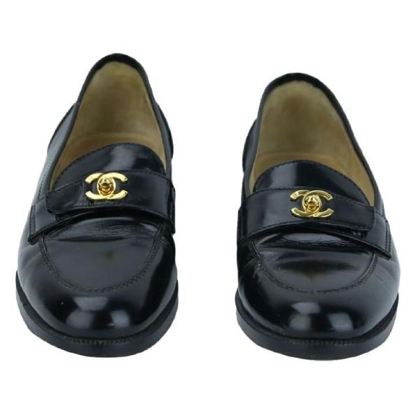 Mocassim Chanel Couro Preto