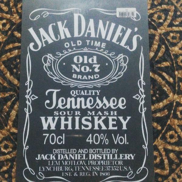 Placa madeira Jack Daniels