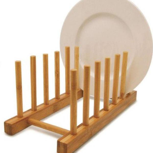 Porta pratos escorredor bambu bamboo