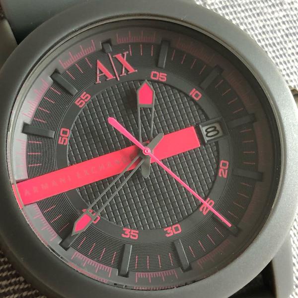 armani exchange unisex watches : quartz grey dial date grey