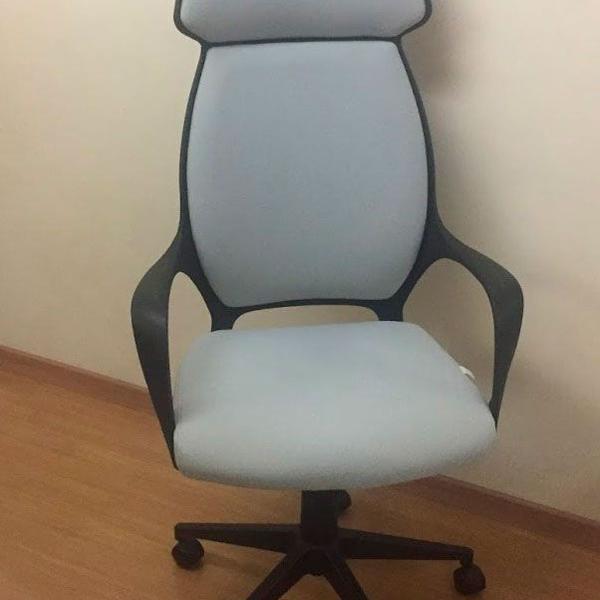 cadeira gamer office reclinável cinza e preto