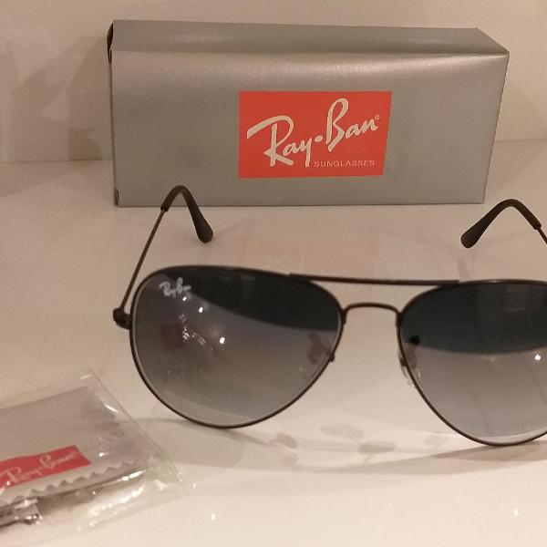 culos de Sol Ray-Ban Aviador metal Preto com lente de