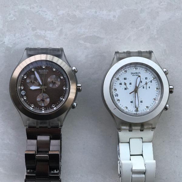 dois relógios swatch
