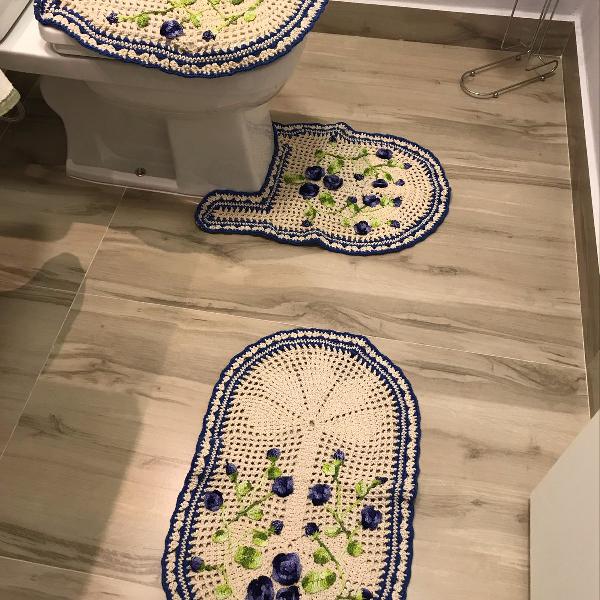 jogo de banheiro crochê