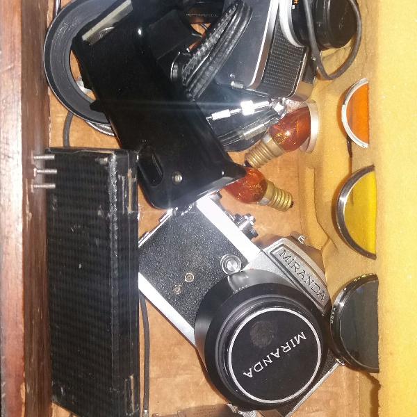 kit de câmeras antigas + tripé