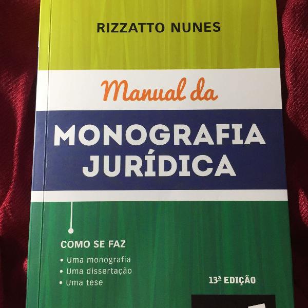 livro de monografia jurídica