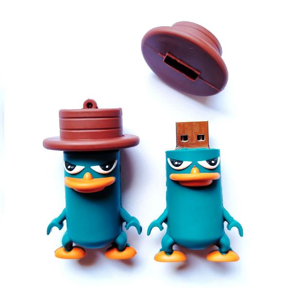 pen drive criativo desenho animado ornitorrinco com 64 Gb de