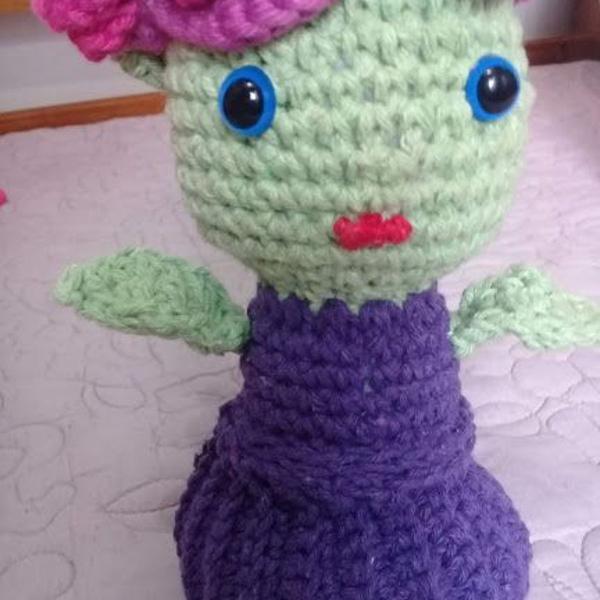 plantinha em amigurumi