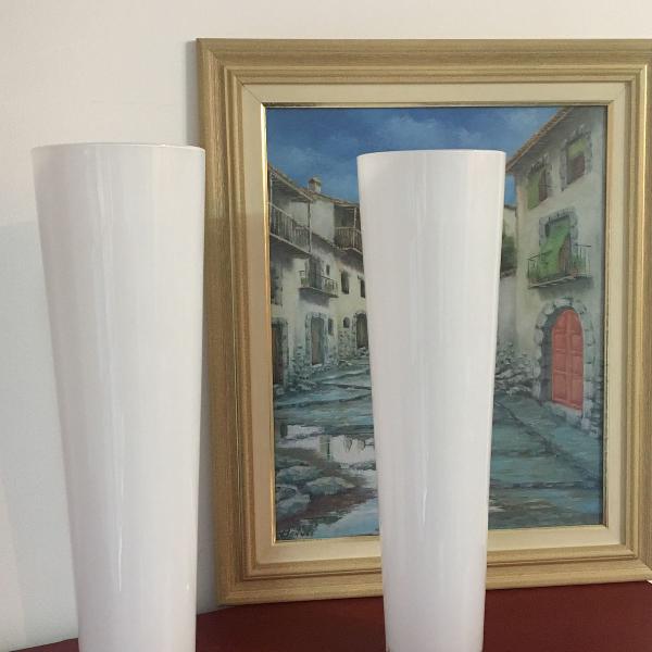 vaso decorativo decorativo branco de vidro tok stok 50cm x