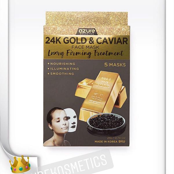 azure kosmetics/korea - 24k gold &amp; caviar face mask - 5