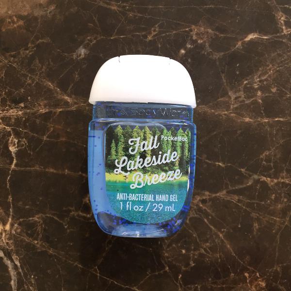 gel bactericida bath and body works, fall lakeside breeze,