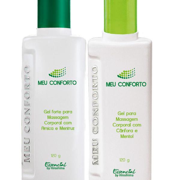 kit gel com cânfora e mentol + gel com arnica e mentruz