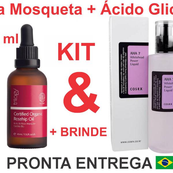 kit trilogy rosa mosqueta e cosrx ácido glicólico + brinde