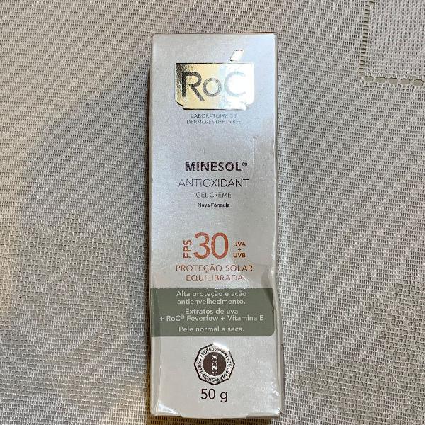 protetor solar roc minesol antioxidante gel creme fps30