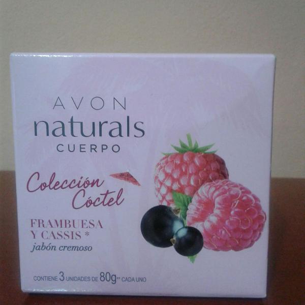 sabonete avon naturals framboesa e cassis